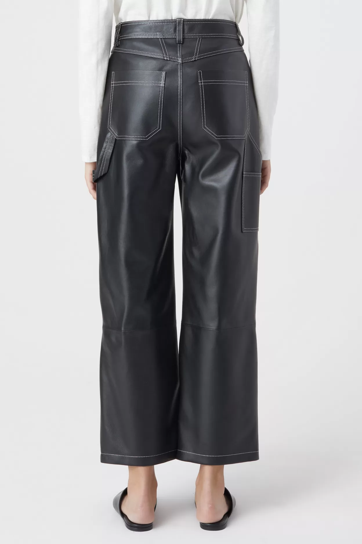 Pantalon En Cuir Neige<CLOSED Hot