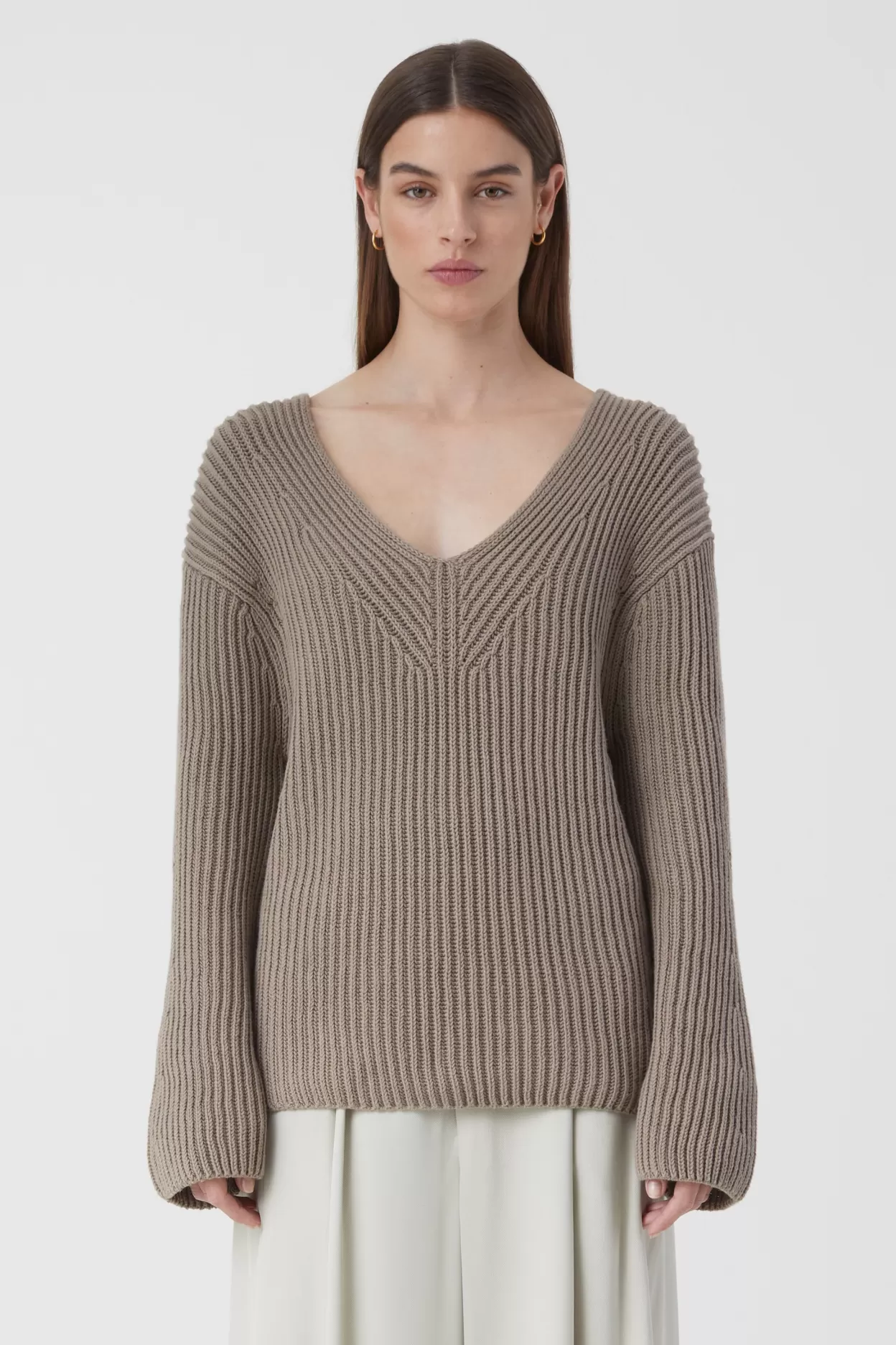 Pull Col En V Coton Bio<CLOSED Discount